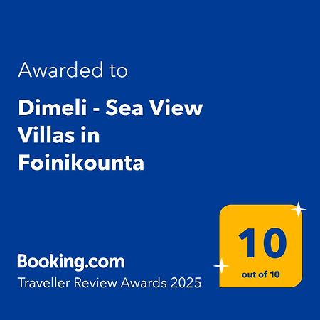 Dimeli - Sea View Villas In Foinikounta فينيكونتا المظهر الخارجي الصورة